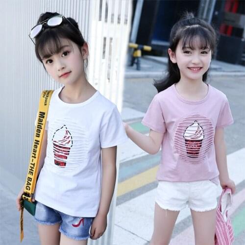 HMQDG7E1N Summer T-shirts For Girls