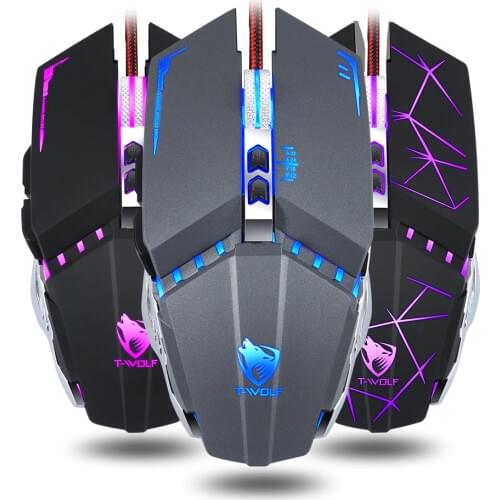 Thunder Wolf V7 gaming mouse Wrangler mechanical gaming notebook desktop computer eat chicken LOL