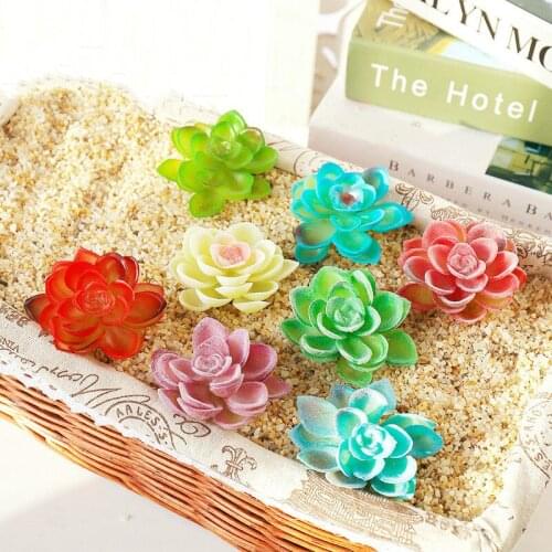 Artificial Lotus Succulents Plants Home Garden Living Room Wedding Decor Fake Plants Bonsai DIY Flower Arrangement Accessories