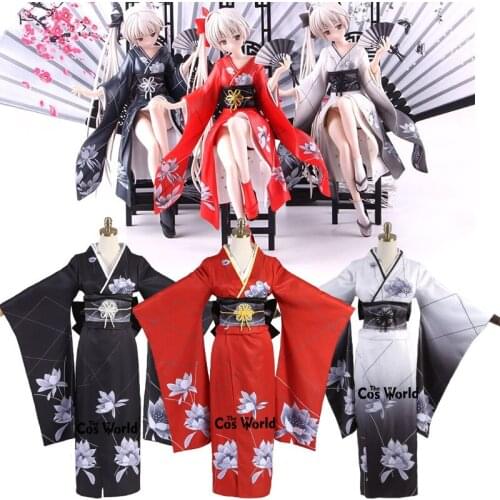 Yosuga no Sora Kasugano Sora Kimono Yukata Dress Outfit Anime Cosplay Costumes