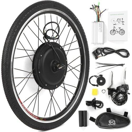 26x1.75'' Electric Bike Conversion Kit Bike Rear Wheel Hub Motor Kit 48V 1000W Powerful E-Bike Motor Kit Brushless Controller
