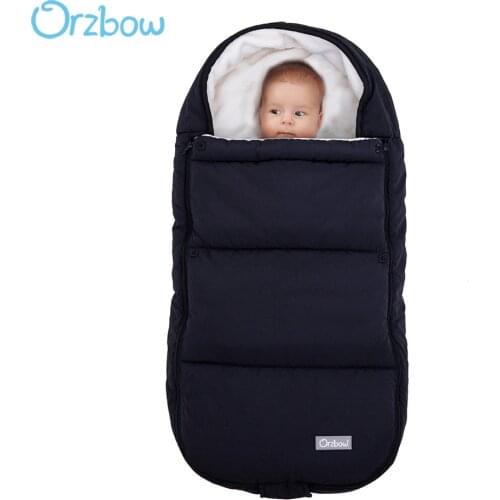 Orzbow Newborn Envelope For Winter Baby Stroller Sleeping Bags Infant Stroller Footmuff Bunting Bags For Children Kids Cocoon
