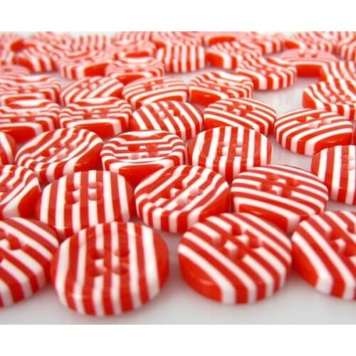 50Pc Mixed Round Stripe Resin Sewing Buttons For Cloth Flatback Cabochon Scrapbooking Crafts Knopf Bouton Decor Diy Accessories