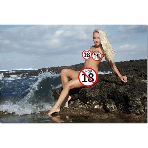 Hot Beauty Blonde Girl Canvas Poster Print Wall Art Painting for Living Room Nordic Decor