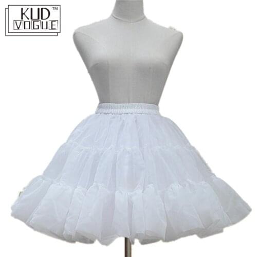 Lolita Sweet Fluffy Skirt Costume Girls Tutu Skirt Women White Black Ruffle Underskirt Voile Net Petticoat Half Slips For Women