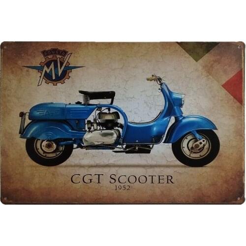 MV Motorcycle Vintage Retro Tin Sign Door Wall Decor Metal Bar Plaque Pub Poster Home Shop