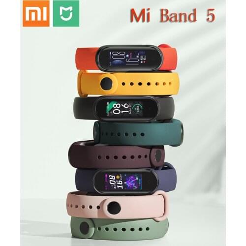 New Xiaomi Mi Band 5 Smart Wristbands Miband 5 24-hour Heart Rate Monitoring Magnetic Charging 50 Meters Waterproof