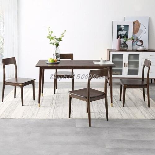 Solid wood dining chair home back chair dining table chair light luxury makeup chair simple net red dressing chair nordic desk