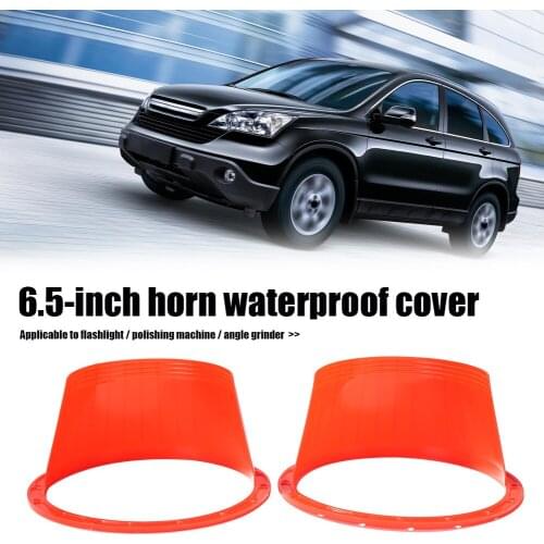 1 Pair Portable 6.5 inch Plastic Car Audio Refit Speakers Ring Ultra-thin Waterproof Covers Protector Auto Interior Accessories
