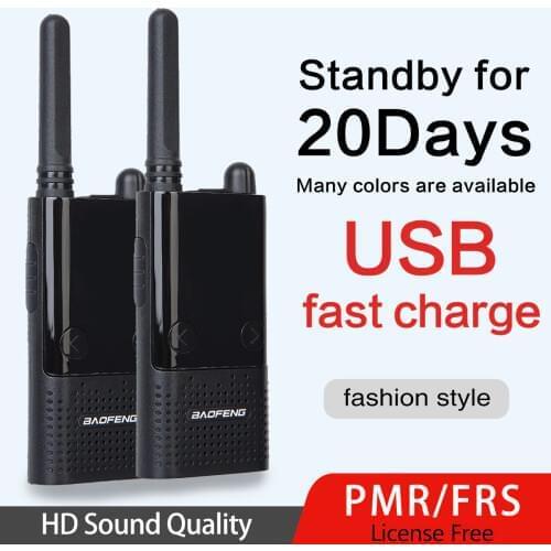 1/2PCS Baofeng BF-T9 Smart Mini FRS/PMR 462-467MHz License-Free environmental protection low radiation usb charger Walkie Talkie