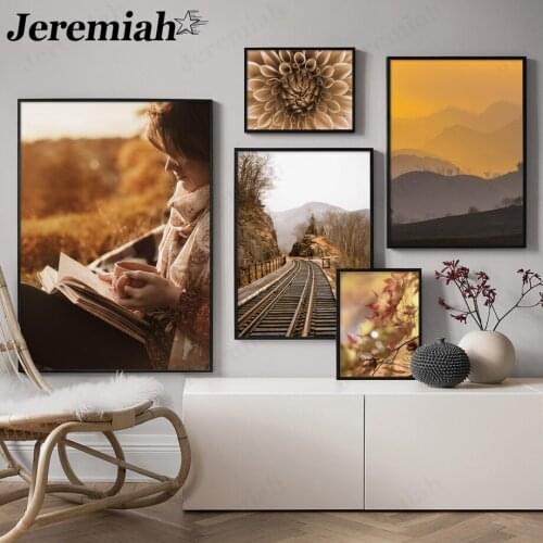 Nordic Retro Beauty Natural Canvas Poster Flower Plant Leaf Painting Wall Art Modern Home Living Room Decoration Accessories