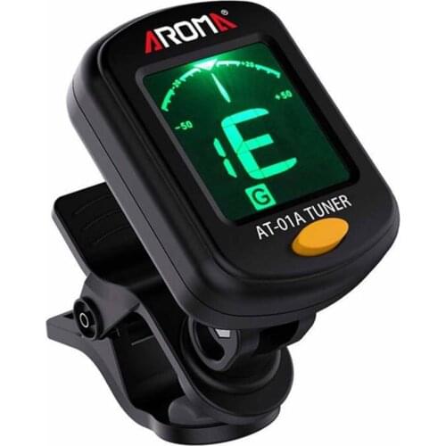 Rechargeable Clip-on Guitar Tuner Color Screen with Built-in Battery USB Cable for Chromatic Guitar Bass Ukulele