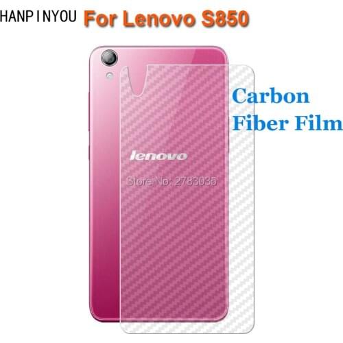 For Lenovo S850 S 850 S850T 5.0" Durable 3D Anti-fingerprint Transparent Carbon Fiber Back Film Rear Sticker Screen Protector