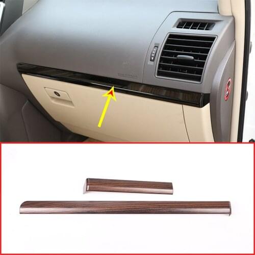 Pine Wood Grain For Toyota Land Cruiser Prado FJ150 150 2010-2018 Car ABS Interior Passenger Side Decoration Strip Trim For LHD