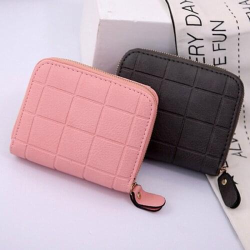 Fashion Zipper Short Wallet Bag for Women PU Leather Clutch Bags Cute Korean Card Holder Female Folding Small Coin Purse Bolsas