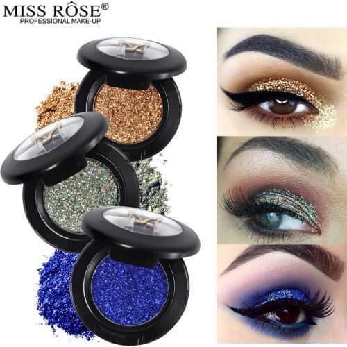 Cosmetics Glitter Single Palette Eye Shadow Shimmer Pigment Silver Gold Warm Single Color Metallic Eyeshadow Makeup