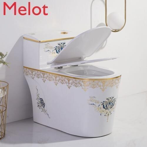 Toilet Bathroom Household Ceramic Color Toilet Pumping Mute Water-Saving Toilet Deodorant Toilet