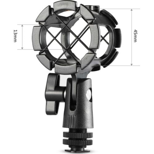 Universal Microphone Shock Mount Adapter with Cold Shoe Adapter