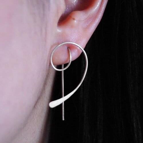 Piercing Earrings Handmade Jewelry Circle Gold Filled/925 Silver Jewelry Punk Oorbellen Minimalist Earrings For Women