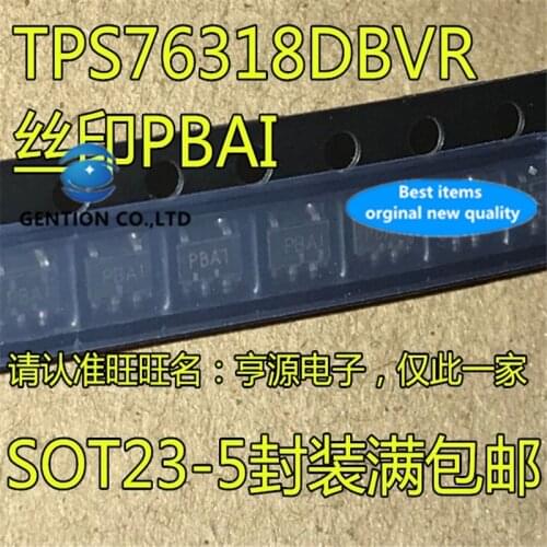 20Pcs TPS76318 TPS76318DBVR Silkscreen PBAI LDO 1.8V SOT23-5 in stock 100% new and original