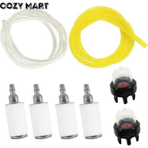 4 Feet Fuel Line Filter Primer Bulb Snap For Blowers Echo Troy Bilt Weed Eater Ryobi ST Craftsman Chainsaws 2 Stroke Engine