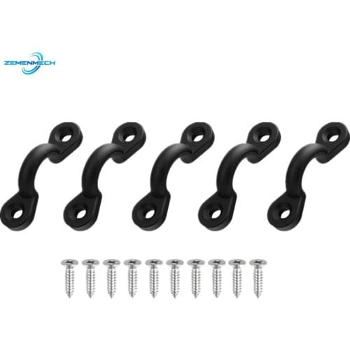 5PCS Kayak Accessories Nylon Bungee Deck Loops Tie Down Pad Eyes Bungee Kit for Canoes Boat Kayak Replacement Marine Accessories