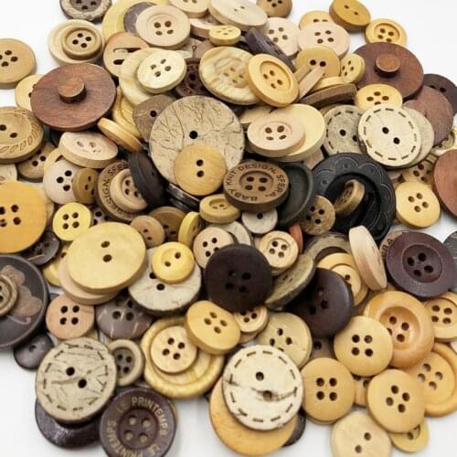 50g Wood/Resin Button Mix Size Sewing Buttons Crafts DIY Scrapbooking Childrens clothes Buttons