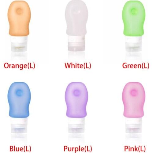 6 Colors 89ml Odourless food grade silicone L Travel Tube Squeeze Bottle F Shampoo Shower Gel Lotion 100 pcs Refillable Bottles