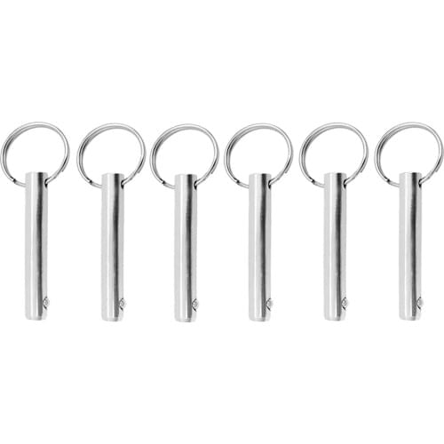 6 Pack Boat Bimini Top Quick Release Pin 3/8 inch 10mm Diameter 2.75inch Grip Length