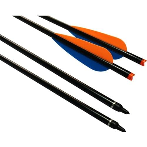 12pcs Archery Crossbow Bolts Aluminum Arrows Half Moon Nock for Archery Target Hunting Outdoor Sports