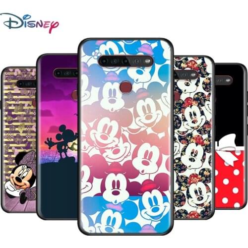 Black Soft Cute Minnie Mouse For LG K92 K62 K52 K42 K31 K22 K71 K61 K51S K41S K30 K20 G8 G8S G8X ThinQ Phone Case