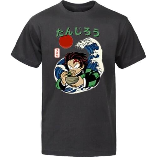 Demon Slayer T shirt Tanjiro Kamado Men Harajuku T Shirt Kimetsu No Yaiba Homme Summer T Shirts Short Sleeve Tees Round Neck Top