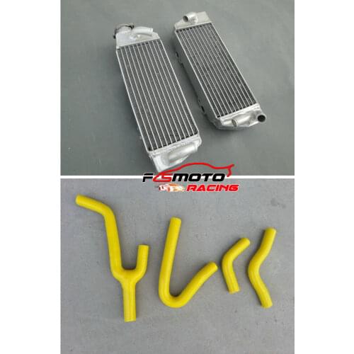 Aluminum radiator & Red silicone radiator Hose For KTM 250/300/380 SX/EXC/MXC 1998-2003 1999 2000 2001 2002