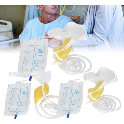 Hypo-allergenic Older Men Woman Silicone Urine Collector Bags Adults Urinal With Urine Catheter Bags Male Female Toilet Silicone