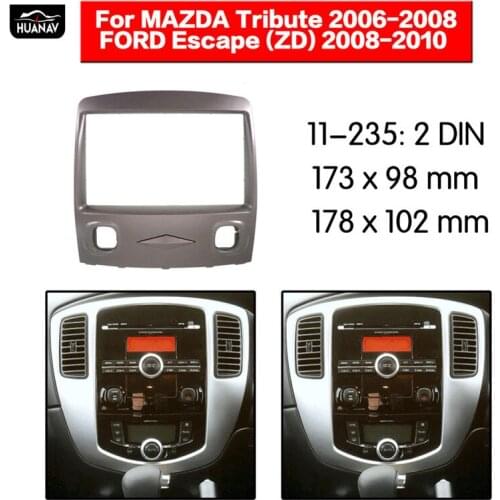 HUANAV Car Radio stereo Fitting installation adapter fascia For 2006-2008 Mazda Tribute 2DIN Radio frame Auto fascia