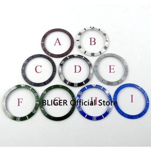 Ceramic bezel Multi-color 38mm insert fit 40mm watch case SUB Automatic mens watch made by BLIGER factory BBteam1