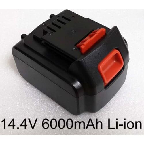US 14.4V 6000mAh Rechargeable Li-ion battery pack for Black Decker cordless Electric drill screwdriver BL1514 DCB142