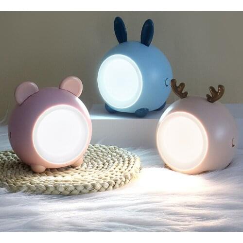 Cute Little Pet Night Light LED Touch Non-Polar Dimming Bedroom Sleep Night Light USB Charging Bedside Night Light