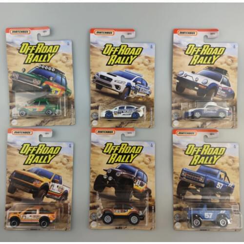 2020 Matchbox 1/64 Car Off Road Rally FORD F-150 SVT DATSUN 510 SUBARU WRX PORSCHEs 911 Diecast Model Car Toys GGF12