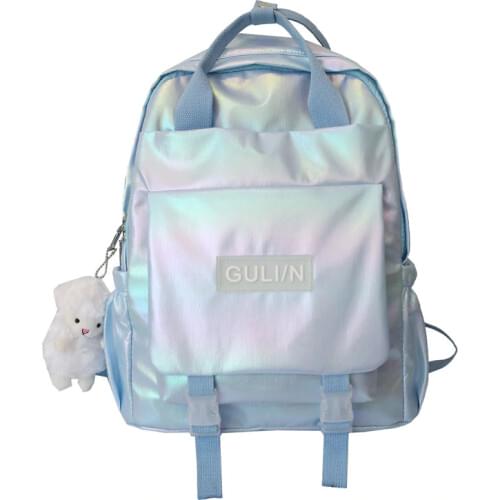 2020 Fashion Women Backpack Colorful Laser Women Handbags Casual Travel School HandBags for Girl Bag Strap Luxury Designer