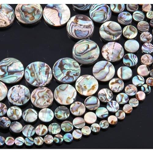 Natural Shell Beads Abalone Shell Disc Shape DIY for Making Necklaces Nracelets Earrings Etc Sold In Packs