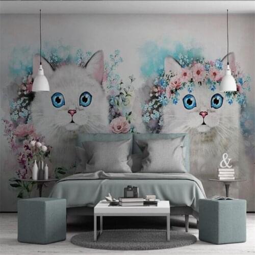 Mural Custom personalized decorative papel de parede 3d wallpaper Nordic minimalist flower childrens room decoration behang
