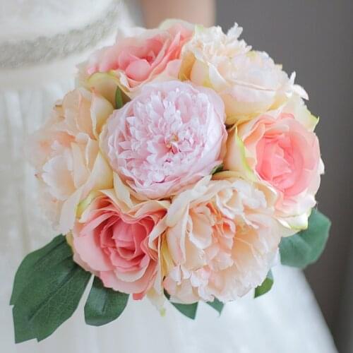 IFFO New product high-end custom bride brooch bouquet wedding bouquet bridesmaid wrist flower bride chestnut brides DIY decor