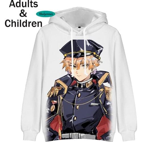 New Rholycrown Kimetsu No Yaiba Hoodie Mens /Womens 3D Sweatshirt Hoodie 3D Print Hooded Kids Demon Killer Pullover Coats