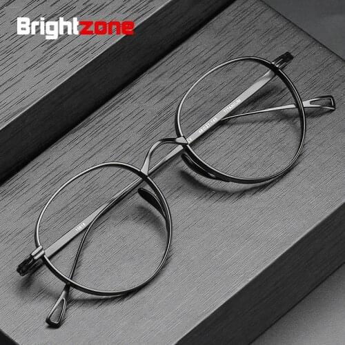 Retro Male Pure Titanium Oval Square Myopia Prescription Spectacle Frame Female Mens Optical Glasses Oculos Eyeglasses Points
