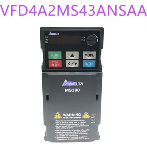 Original MS-300 Series Inverter 1.5KW VFD4A2MS43ANSAA 1.5kW Three-phase 380V Inverter Built-in PLC, Built-in Braking Unit