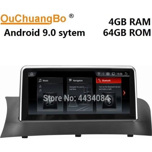 Ouchuangbo car audio stereo gps navi head units for X3 F25 X4 F26 2011-2014 support 6 core BT aux USB 4+64 android 9.0 OS