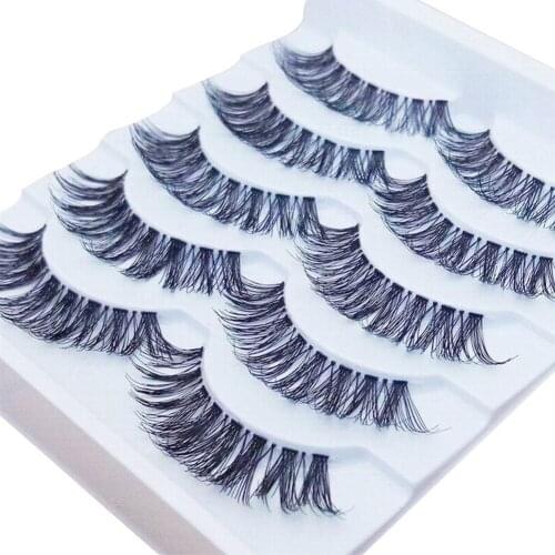 OutTop Eyelashes 5 Pairs Eye lashes For Makeup Natural Fashion Makeup Beauty Handmade Long False Eyelashes Extension Dec27