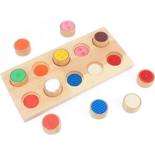 Montessori Memory Touch Board 10Pcs Touch Column Toys for Children Sensory Teaching Aids Toy Early Educational Unisex Baby Gift