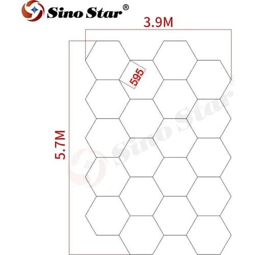 STC202 3.9M*5.7M Factory supplier Good use in United States car showroom 4s workshop dropshipping led hexagon